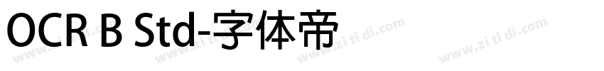 OCR B Std字体转换